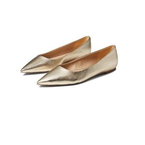 Wanda Metallic Leather Ballet Flats